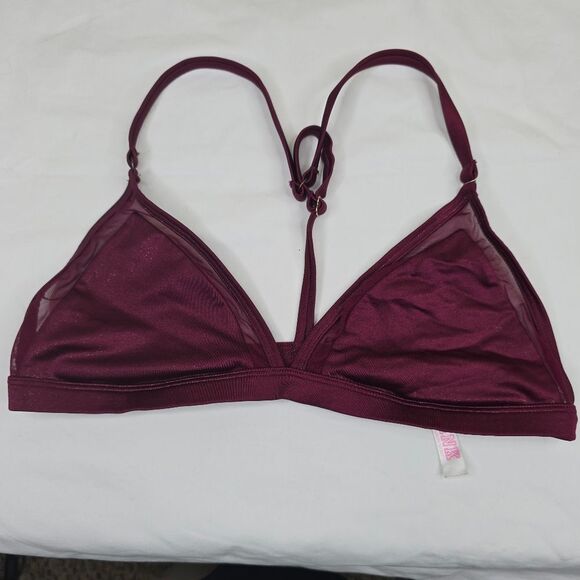 Burgundy Triangle Bralette - Picture 1 of 7